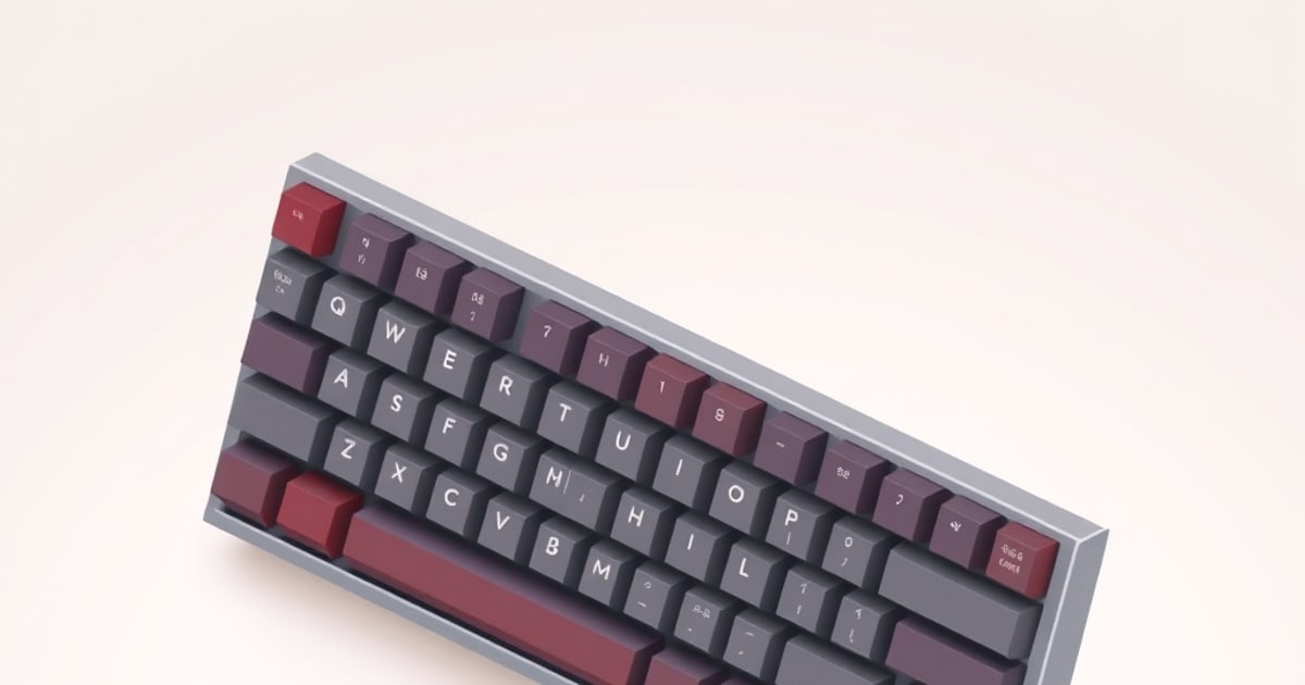 Close-up of a compact black mechanical keyboard layout