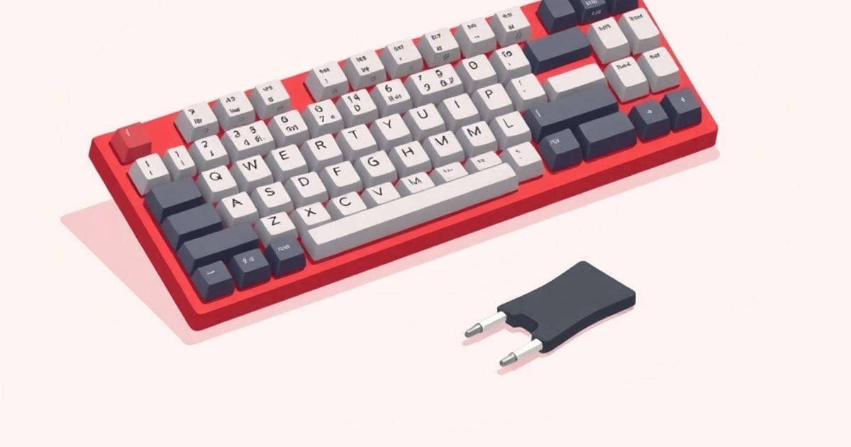 Close-up of a single keyboard key for troubleshooting