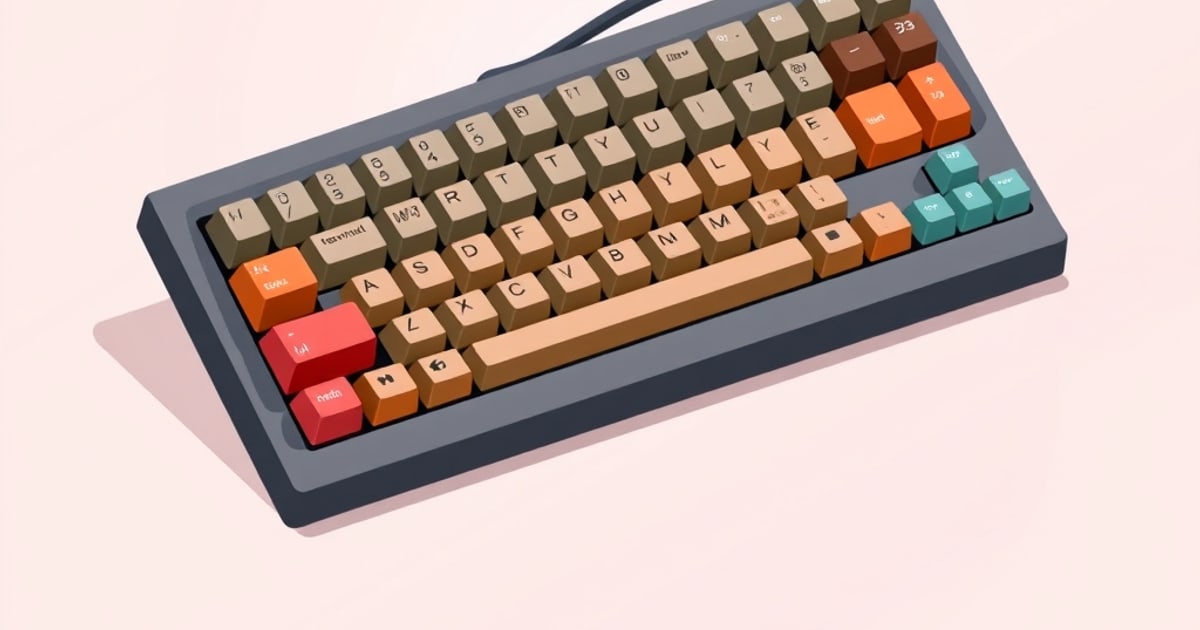 Compact gaming keyboard with RGB lighting on a wooden desk